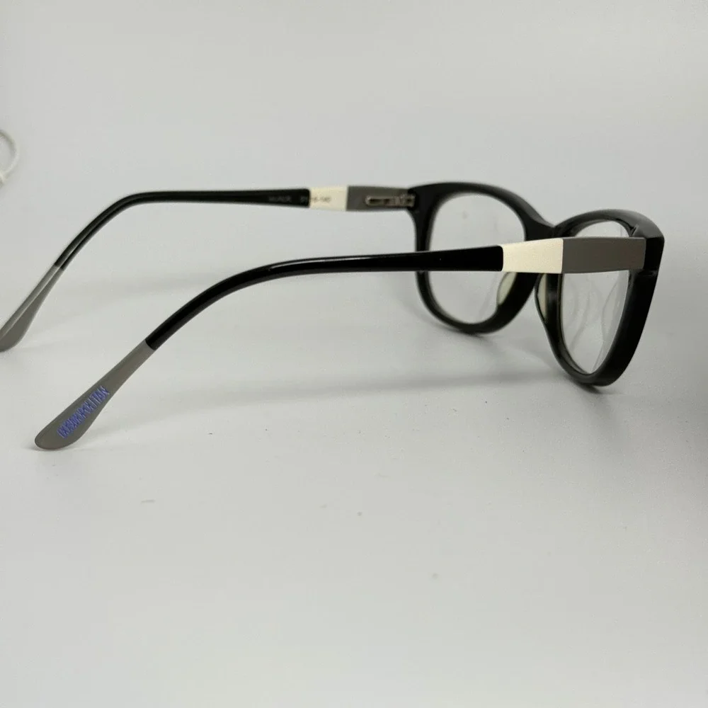 Cosmopolitan Eyeglasses Black Cat Eye Frames 51-16-140 Tri-Color Temples
